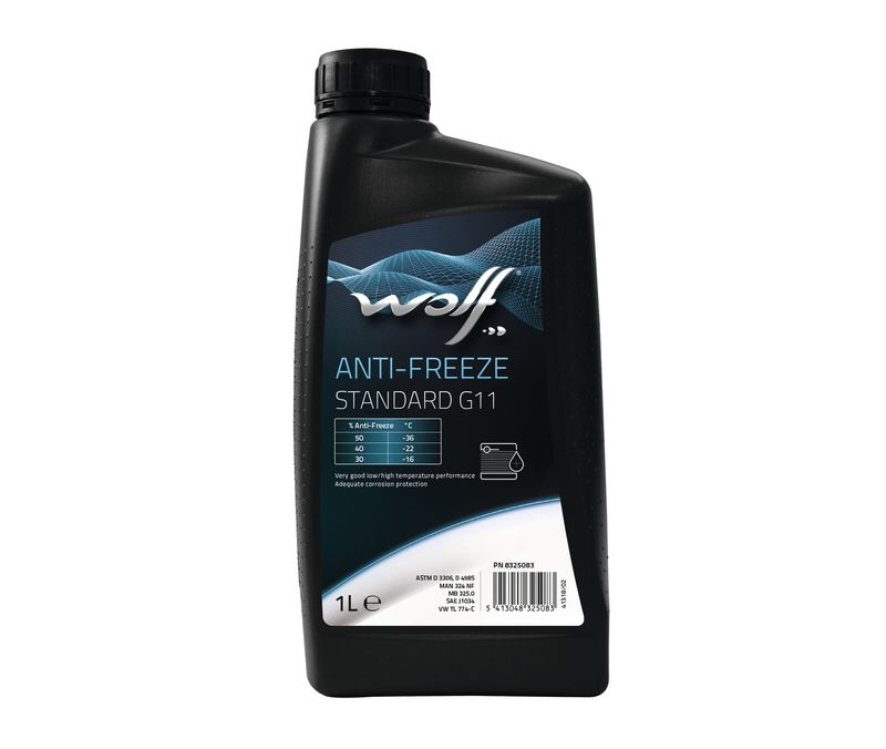 Антифриз WOLF ANTI-FREEZE STANDARD G11 1л (синий) концентрат