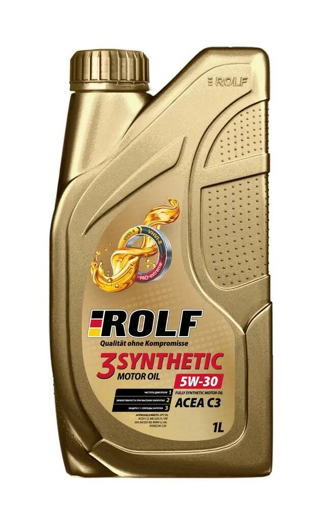 ROLF 3-synthetic 5W30 ACEA C3 1л (пластик)