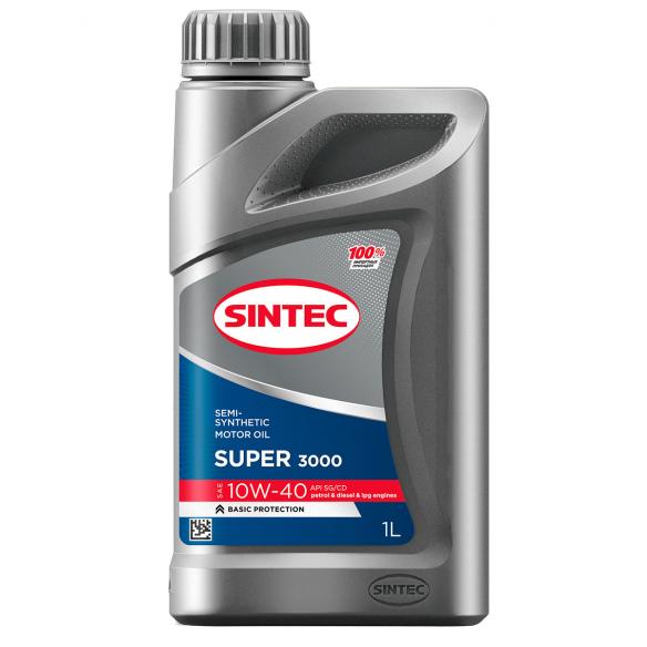 Sintec супер 3000 10w40 1л (п/синт)