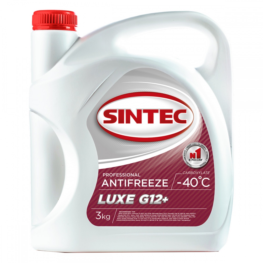 Антифриз Sintec LUXE (красный) G 12 (-40 С) 3кг