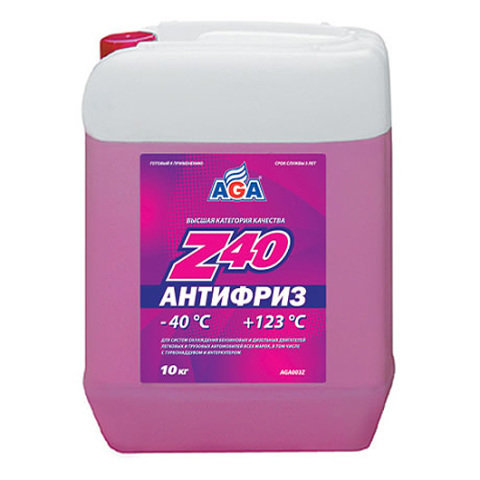 Антифриз AGA-003Z 40 (красный)  -40С до +123С 10л / 10,7кг