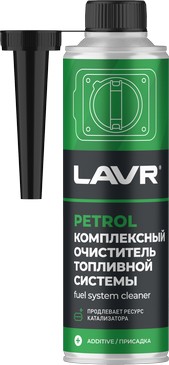 Комплексный очист.топл.системы присадка в бензин LAVR  (на 40-60 л) с насадкой 310 мл  LN2123