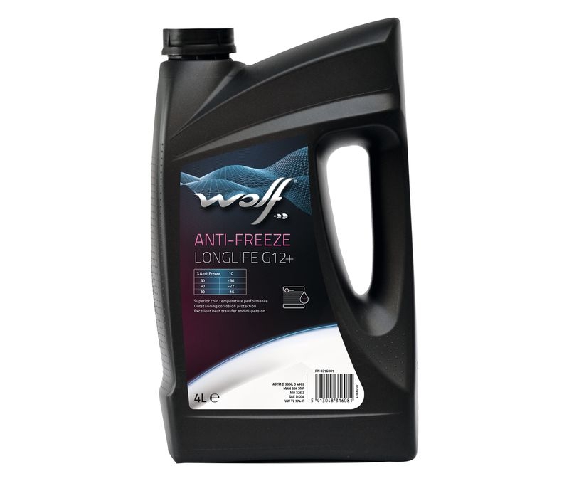 Антифриз WOLF ANTI-FREEZE LONGLIFE G12+ 4л (розовый) концентрат