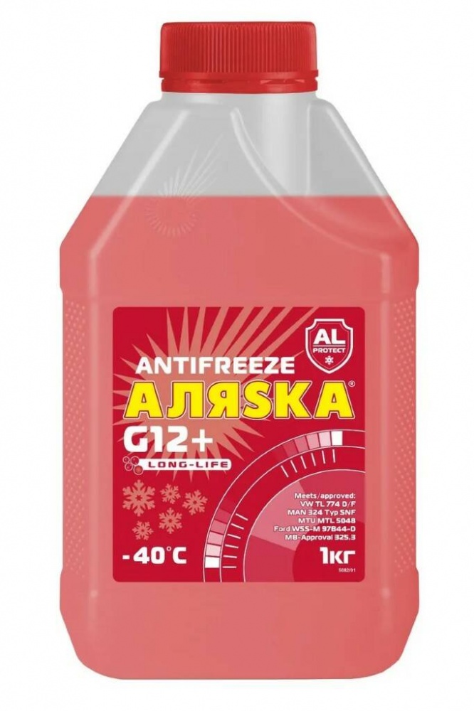 Антифриз Аляска Long Life G12+ красный 1кг